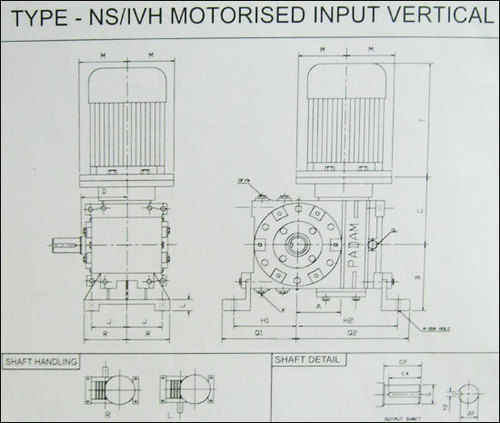 Reduction Gears Boxes (Type-Ns/Ivh Motorized Input Vertical)