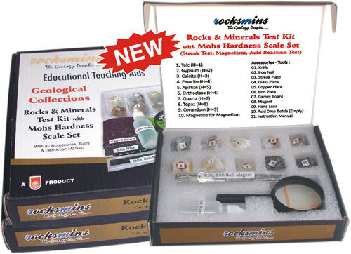 Rocks And Minerals Test Kit With Mohs Hardness Scale Set