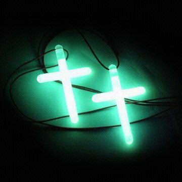 Men Women Glowing Cross Necklace Stainless Steel Glow In The Dark Cross  Pendant | eBay