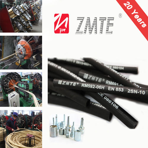 Hydraulic Hose - 1SN, 3/16 - 2 3/8 Inch Size, 12.5 - 72.5 mm O.D. | High Working Pressure 5 - 25 Mpa, Lightweight 0.19 - 2.35 Kg/m