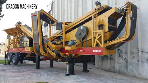 Mobile Closed Circuit Crushing and Screening Plant - 1000x800mm Rotor Size, 110-160 kW Motor with Hydraulic Opening System, Easy Adjustment Mechanism, Improved Technology