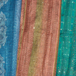 Hand Block Printed Tussar Saree