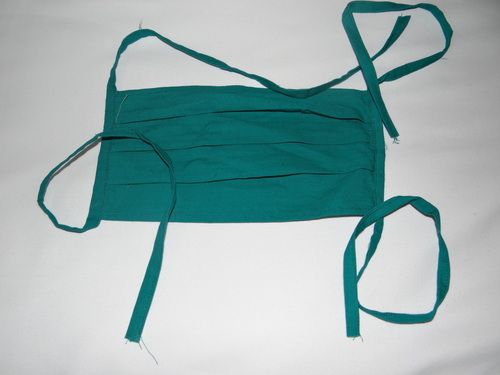 Hospital Mask - 100% Cotton, Available in Various Sizes, Green Colour