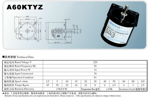 AC Synchronous Motor 60KTYZ