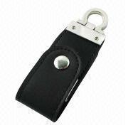 Leather USB Flash Drive - 4MB to 128GB Capacity | CE & FCC Certified, RoHS Compliant, 12Mbps Read Speed