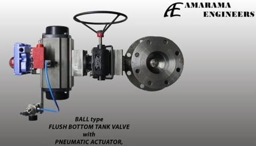 Ball Type Flush Bottom Tank Valve Pneumatic Actuator