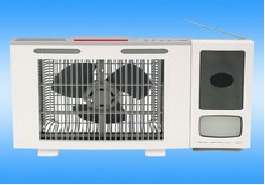 इमरजेंसी एलईडी लाइट और टीवी के साथ सोलर फैन (14")