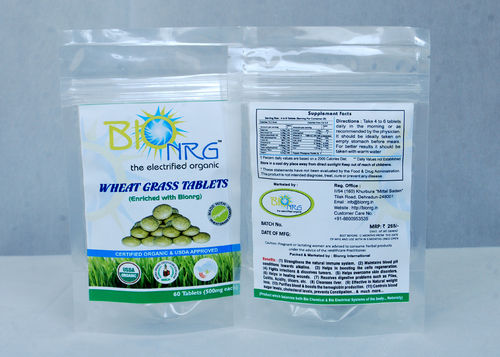 BioNrg: Bio Organic Wheat Grass Tablets (500mg)