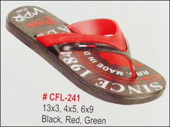 Black And Red Gents Slippers (Cfl-241)