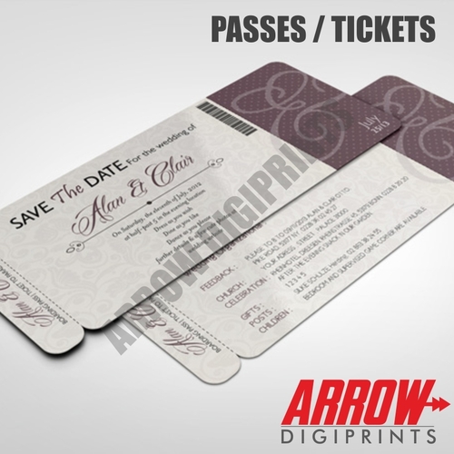 Ticket Printing Services By ARROW DIGIPRINTS