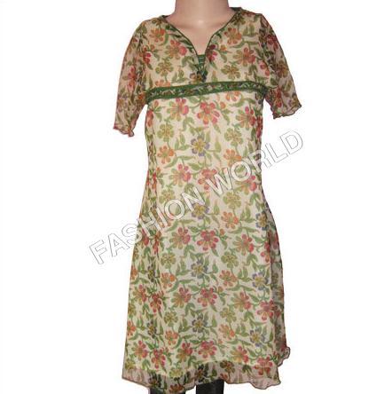 Chiffon Printed Kurti