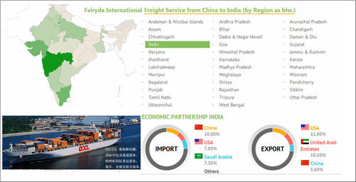 China to India Freight Forwarding Service