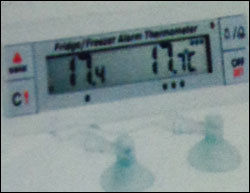 Freezer Thermometer With Dual Sensor Alarm