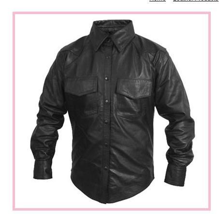 Gents Leather Half Sleeves Shirts