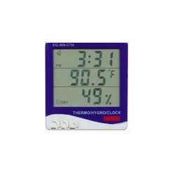 Digital Thermo Hygrometer - 80 x 60 mm LCD Display, Accurate Humidity & Temperature Measurement | MAX/MIN Recording, Alarm & Calendar Features