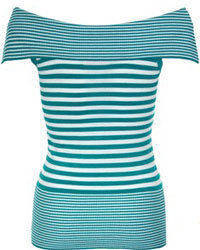 Stripe Shoulder Tops