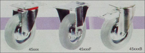 European Type Grey Rubber Caster With Needle Roller Bearing