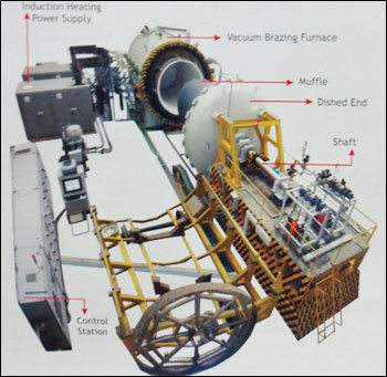 White Rotary Vacuum Brazing Furnace