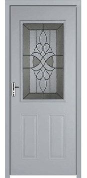 Half Lite Glass Door With Iron Strip