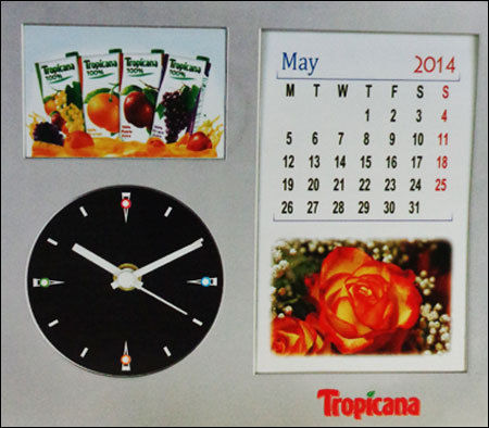 Table Clock With Calender And Digital Ad