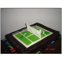 Tennis Court Design Cake