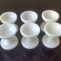 White Marble Diya Set