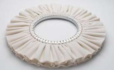 Ventilated Buffs (1002) - Fabric & Metal, 12 Inch Diameter, Off-White | Durable, Multi-Layer, Ventilated, Versatile