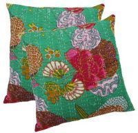 Printed Kantha Cushion Cover