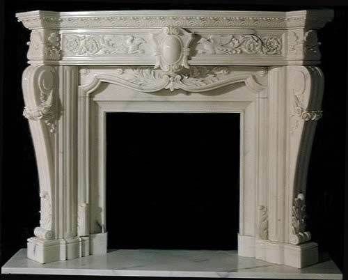 White Marble Fireplace