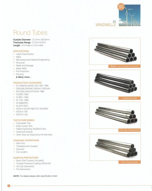 ERW MS Round Tubes