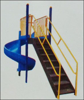 Playground Set With Rounding Slide