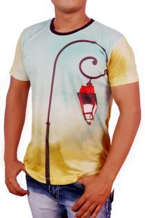 Round Neck Printed T-shirt (Lamp Post)