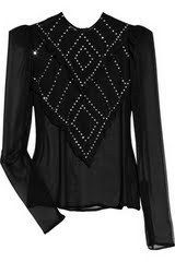 Black Ston Beaded Top