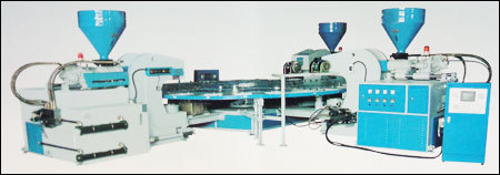 Full-Automatic Type Three-Color Plastic Shoes Injection Moulding Machine