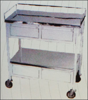 Medicine Trolley - Durable Metal Design, 4 Spacious Drawers for Multifunctional Use