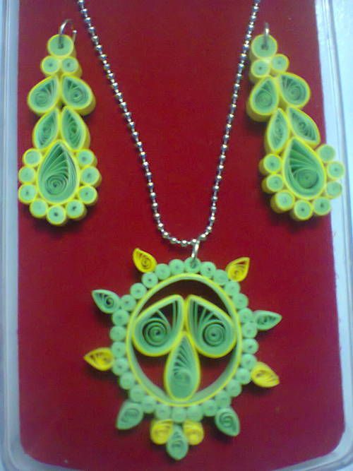 Trendy Green And Yellow Chandalier And Pendant Earring For Women