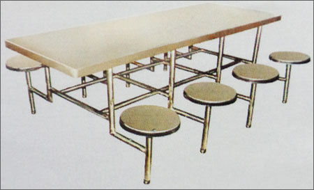 Ss Heavy Duty Eight Seater Dinning Table For Canteen