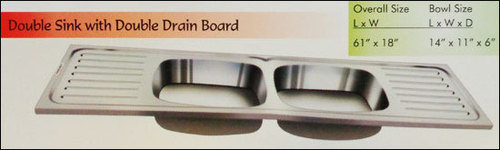 Double Sink With Double Drain Boards