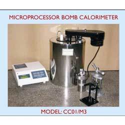 Micro Processor Bomb Calorimeter - Advanced Calorific Measurement System | Automatic Feeding, Temperature Detection, Water Equivalent Calculation, Data Reporting, Graph Plotting
