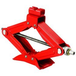 Motorised Screw Jack - Steel, 12 x 10 x 5 Inches, Red | 2 Ton Capacity, 10 Inch Lifting Height, 1 Year Warranty