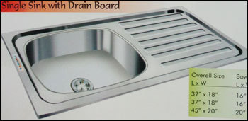 Single Sink With Drain Board