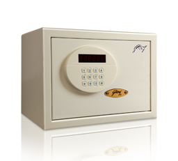 Taurus Safe - 250x350x250mm, Ivory Color | Motorised Locking, Hidden Password Entry, Auto Freeze, Non-Volatile Memory