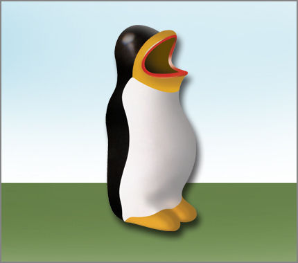 Penguin Design Garbage Bin