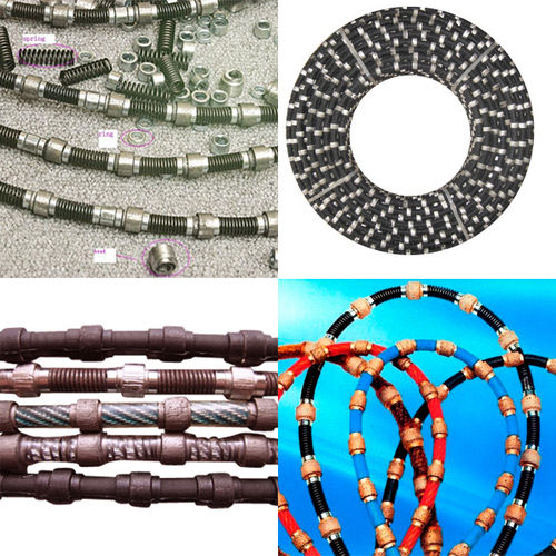 Diamond Wire Saw - 7.2mm to 11.0mm Diameter , Rubber Reinforced with 11.5mm Sintered Diamond Beads for Optimal Stone Cutting Efficiency