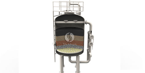 Multi Grade Sand Filter - FRP & Steel Vessels, 0.225 to 4.0 Mts. Diameter, Up to 450M3/Hr Flow Rate, Efficient Turbidity & TSS Removal, Low Pressure Drop