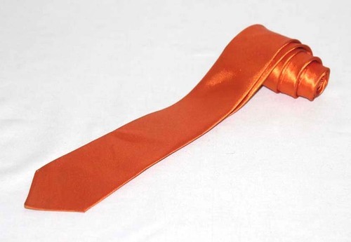 Orange Skinny Necktie