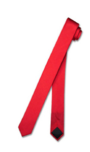 Red Skinny Necktie