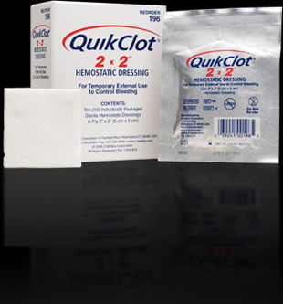 QuikClot 2 x 2 Hemostatic Dressing