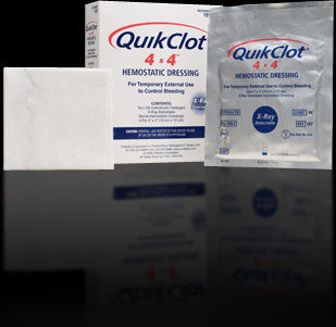QuikClot 4x4 Hemostatic Dressing