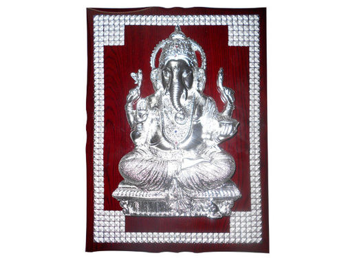 Aluminium Ganesh Ji Photo Frame